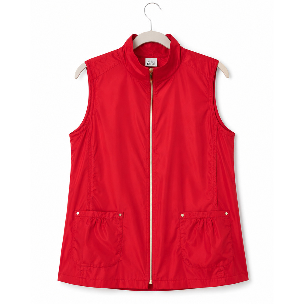 Chico’s Zenergy Vest Size XL Red Sleeveless Zip Front Jacket Pockets Layer - Picture 3 of 12